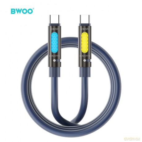 BWOO X325C-C zapachowy kabel USB-C - USB-C 240W czarny
