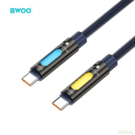 BWOO X325C-C zapachowy kabel USB-C - USB-C 240W czarny