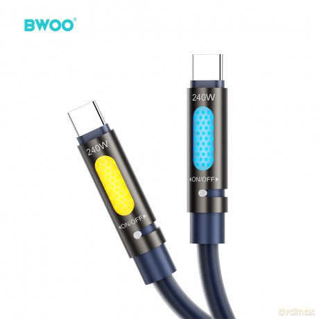 BWOO X325C-C zapachowy kabel USB-C - USB-C 240W czarny