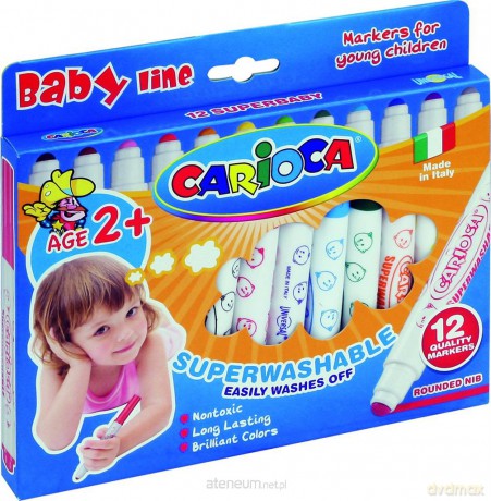Flamastry Maxi Baby 12 kolorów bls