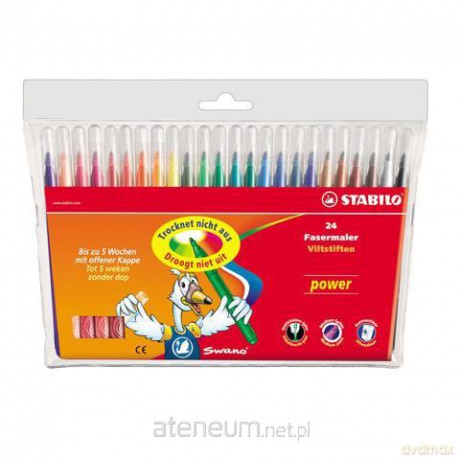 Flamastry Power 20+4 kolory etui