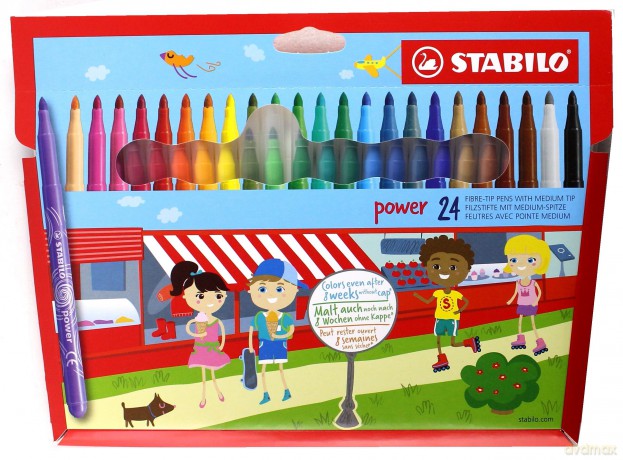 Flamastry Power 20+4 kolory etui