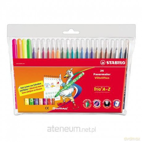 Flamastry Trio A-Z 24 kolory etui
