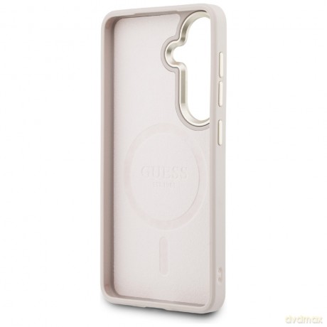 Guess nakładka 4G Embossed Ring MagSafe do Samsung Galaxy S26 różowa