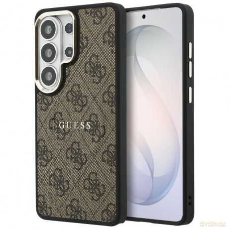Guess nakładka 4G Embossed Ring MagSafe do Samsung Galaxy S26 Ultra brązowa