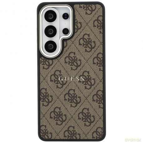 Guess nakładka 4G Embossed Ring MagSafe do Samsung Galaxy S26 Ultra brązowa