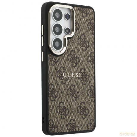 Guess nakładka 4G Embossed Ring MagSafe do Samsung Galaxy S26 Ultra brązowa