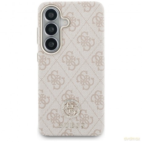 Guess nakładka 4G Rhinestone Round Logo MagSafe do Samsung Galaxy S26 różowa