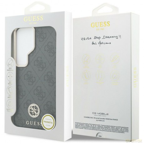 Guess nakładka 4G Rhinestone Round Logo MagSafe do Samsung Galaxy S26 Ultra czarna