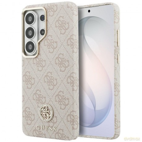 Guess nakładka 4G Rhinestone Round Logo MagSafe do Samsung Galaxy S26 Ultra różowa