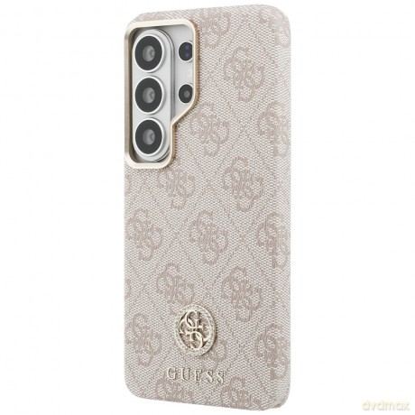 Guess nakładka 4G Rhinestone Round Logo MagSafe do Samsung Galaxy S26 Ultra różowa