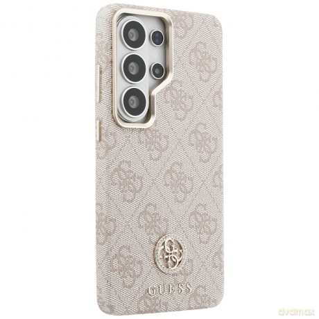 Guess nakładka 4G Rhinestone Round Logo MagSafe do Samsung Galaxy S26 Ultra różowa