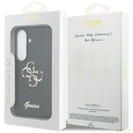 Guess nakładka Fixed Glitter Big 4G Metal Logo do Samsung Galaxy S26 czarna