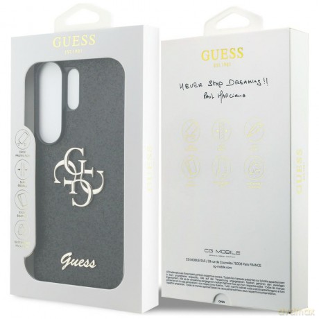 Guess nakładka Fixed Glitter Big 4G Metal Logo do Samsung Galaxy S26 Ultra czarna