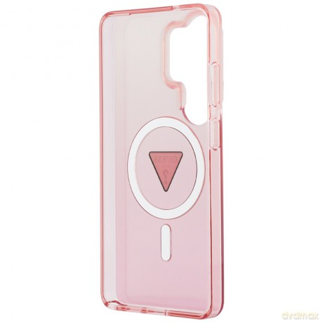 Guess nakładka IML Gradient Triangle MagSafe do Samsung Galaxy S26 Ultra różowa