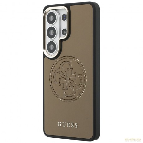 Guess nakładka Perforated Logo MagSafe do Samsung Galaxy S26 Ultra brązowa