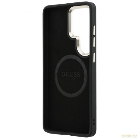 Guess nakładka Perforated Logo MagSafe do Samsung Galaxy S26 Ultra brązowa