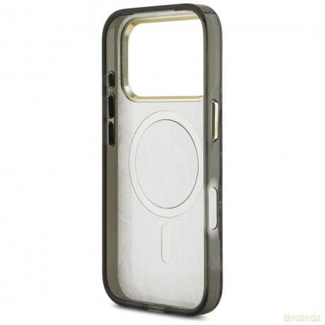 Guess nakładka Python Pattern MagSafe do iPhone 17 Pro brązowa