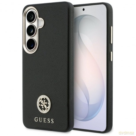 Guess nakładka Rhinestone Round Logo MagSafe do Samsung Galaxy S26 czarna