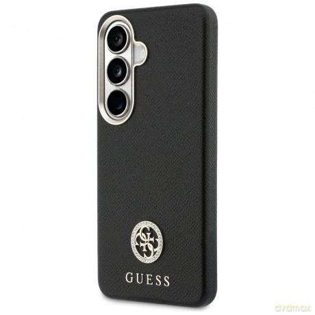 Guess nakładka Rhinestone Round Logo MagSafe do Samsung Galaxy S26 czarna
