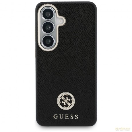 Guess nakładka Rhinestone Round Logo MagSafe do Samsung Galaxy S26 czarna