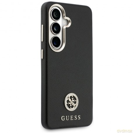 Guess nakładka Rhinestone Round Logo MagSafe do Samsung Galaxy S26 czarna