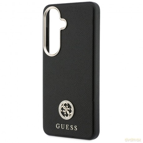 Guess nakładka Rhinestone Round Logo MagSafe do Samsung Galaxy S26 czarna