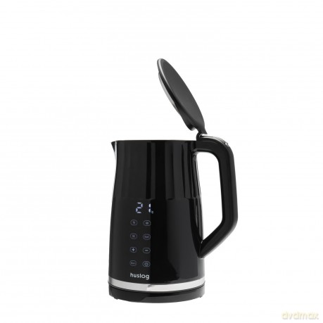 Huslog ryflowany czajnik z panelem dotykowym czarny 1,7L 2200W
