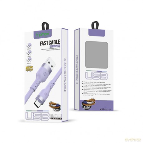 Kabel T-Phox Bold Usb/Lightning 3a Sky Blue