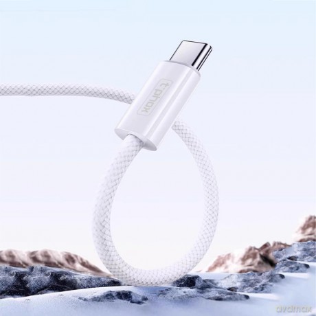 Kabel T-Phox Cc15 Series Usb-C/Usb-C 60w 3a White