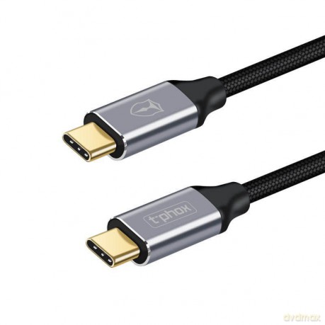 KABEL T-PHOX FENCING USB-C/USB-C 20V/5A(100W)/USB3,1/10Gbps/4K/1M BLACK
