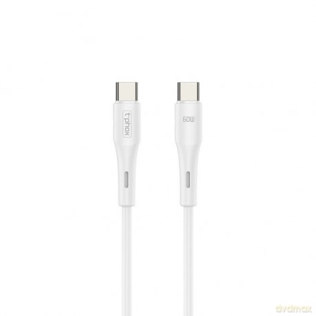Kabel T-Phox Gentle Usb-C/Usb-C 60w 1m White