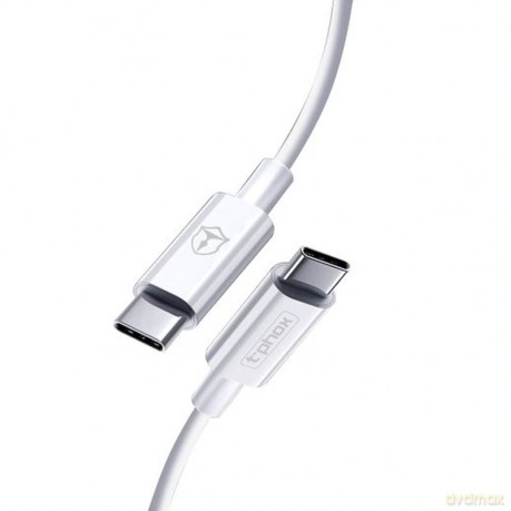 Kabel T-Phox Glary Lite Series 3a 1m Usb-C/Usb-C White