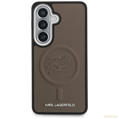 Karl Lagerfeld nakładka Embossed Ring Initials MagSafe do Samsung Galaxy S26 brązowa
