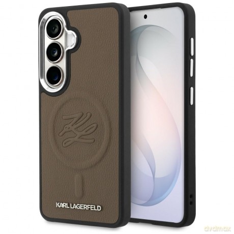 Karl Lagerfeld nakładka Embossed Ring Initials MagSafe do Samsung Galaxy S26 Plus brązowa