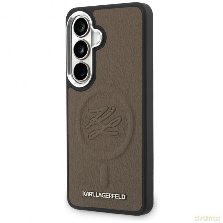 Karl Lagerfeld nakładka Embossed Ring Initials MagSafe do Samsung Galaxy S26 Plus brązowa