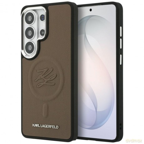 Karl Lagerfeld nakładka Embossed Ring Initials MagSafe do Samsung Galaxy S26 Ultra brązowa