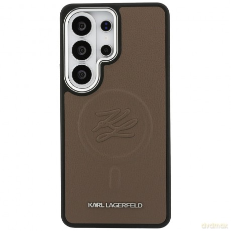Karl Lagerfeld nakładka Embossed Ring Initials MagSafe do Samsung Galaxy S26 Ultra brązowa