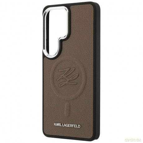 Karl Lagerfeld nakładka Embossed Ring Initials MagSafe do Samsung Galaxy S26 Ultra brązowa
