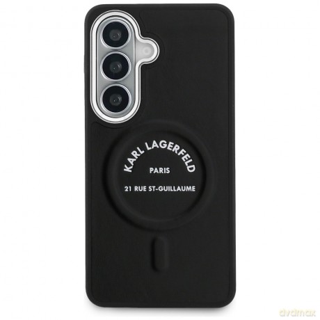 Karl Lagerfeld nakładka Embossed Ring RSG Logo MagSafe do Samsung Galaxy S26 czarna