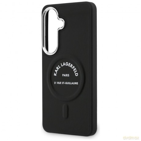 Karl Lagerfeld nakładka Embossed Ring RSG Logo MagSafe do Samsung Galaxy S26 czarna