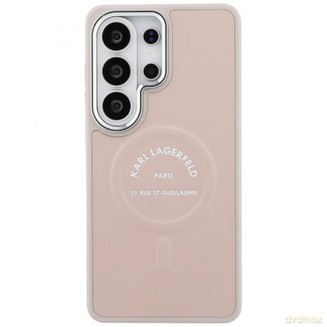 Karl Lagerfeld nakładka Embossed Ring RSG Logo MagSafe do Samsung Galaxy S26 Ultra różowa