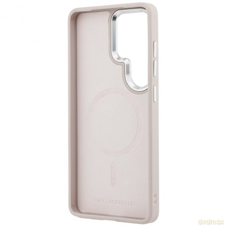 Karl Lagerfeld nakładka Embossed Ring RSG Logo MagSafe do Samsung Galaxy S26 Ultra różowa
