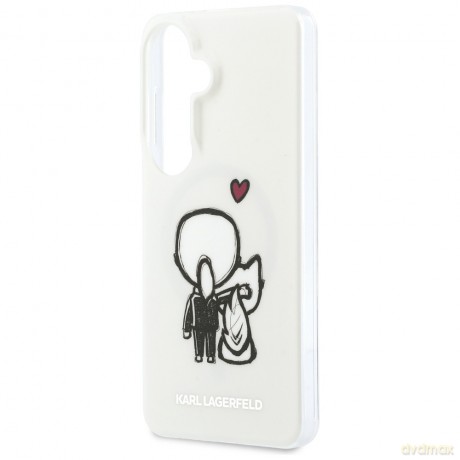 Karl Lagerfeld nakładka IML Karl&Choupette MagSafe do Samsung Galaxy S26 przezroczysta