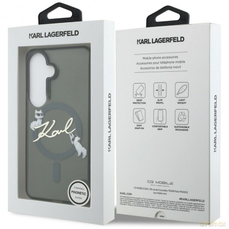 Karl Lagerfeld nakładka IML KC Script MagSafe do Samsung Galaxy S26 Plus czarna
