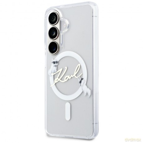 Karl Lagerfeld nakładka IML KC Script MagSafe do Samsung Galaxy S26 Plus przezroczysta