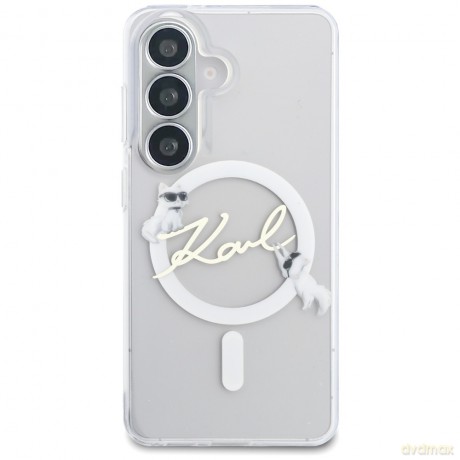 Karl Lagerfeld nakładka IML KC Script MagSafe do Samsung Galaxy S26 Plus przezroczysta