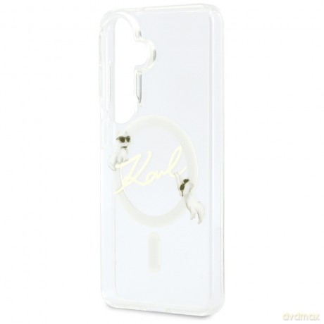 Karl Lagerfeld nakładka IML KC Script MagSafe do Samsung Galaxy S26 Plus przezroczysta