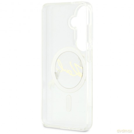 Karl Lagerfeld nakładka IML KC Script MagSafe do Samsung Galaxy S26 Plus przezroczysta