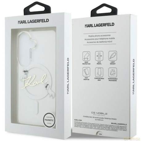 Karl Lagerfeld nakładka IML KC Script MagSafe do Samsung Galaxy S26 Plus przezroczysta
